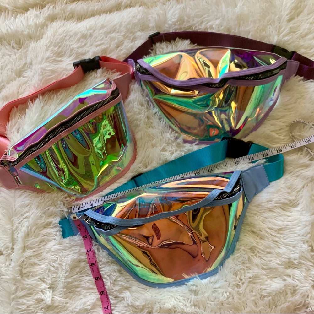 Transparent holographic fanny pack / waist pack - Picture 4 of 6